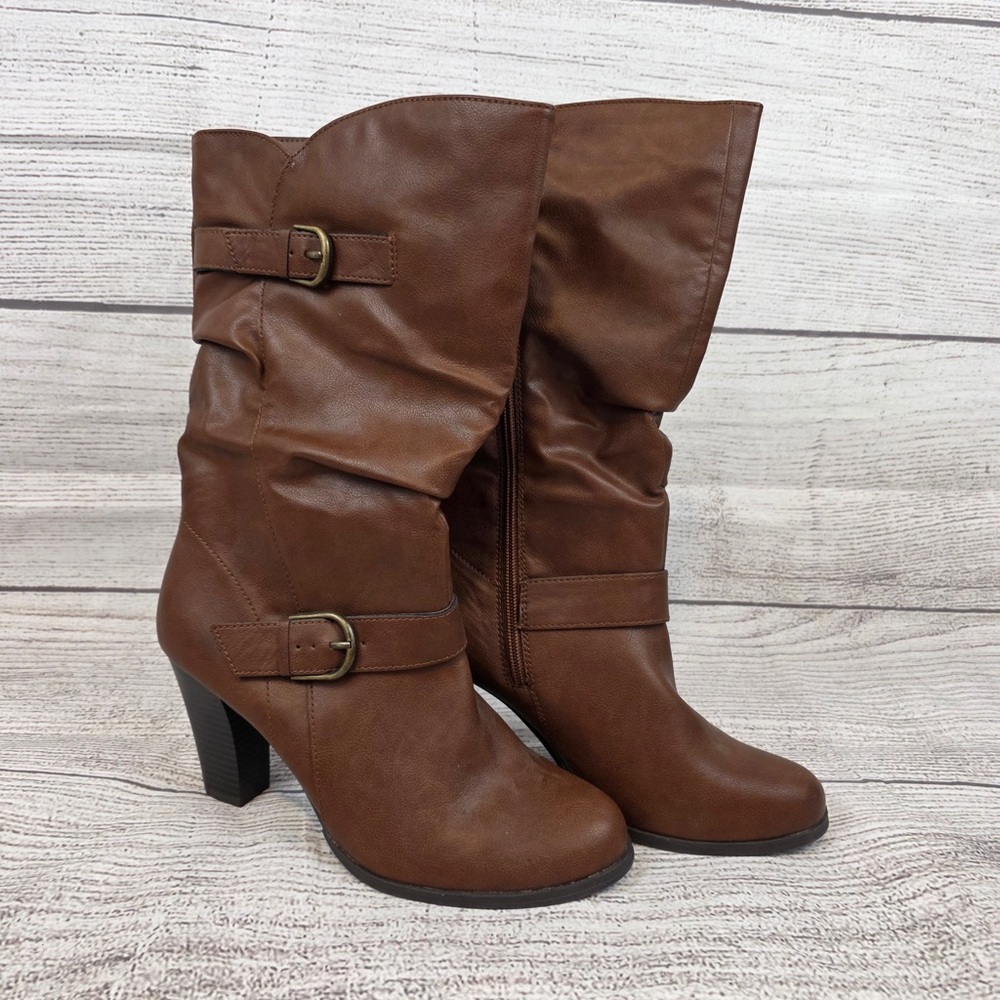 Style & Co. Women's Brown Heeled Boots